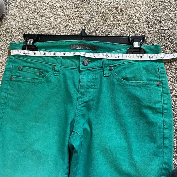 PRANA Jett Green White Ombré Ankle Skinny Jeans 0/25 - Picture 8 of 10